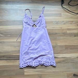 lilac mini summer dress